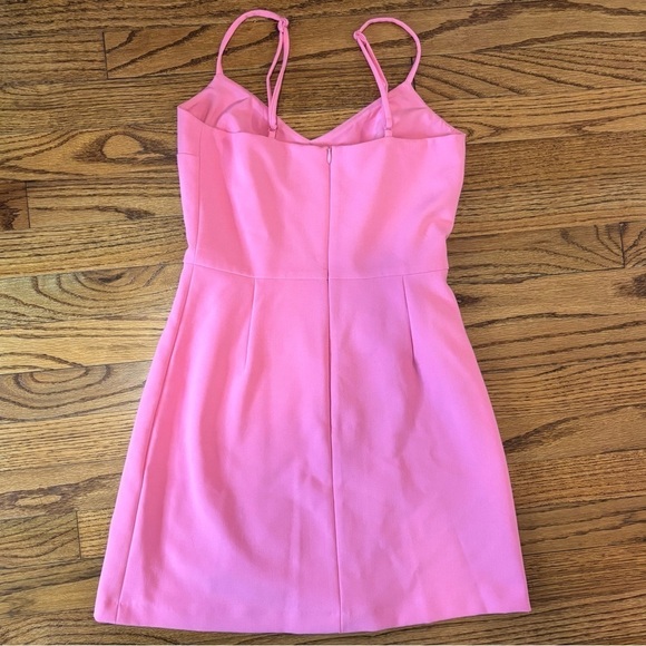 NWOT French Connection Women’s Whisper Envelope Mini Dress, Pink. Size: XXS (2) - Picture 3 of 4